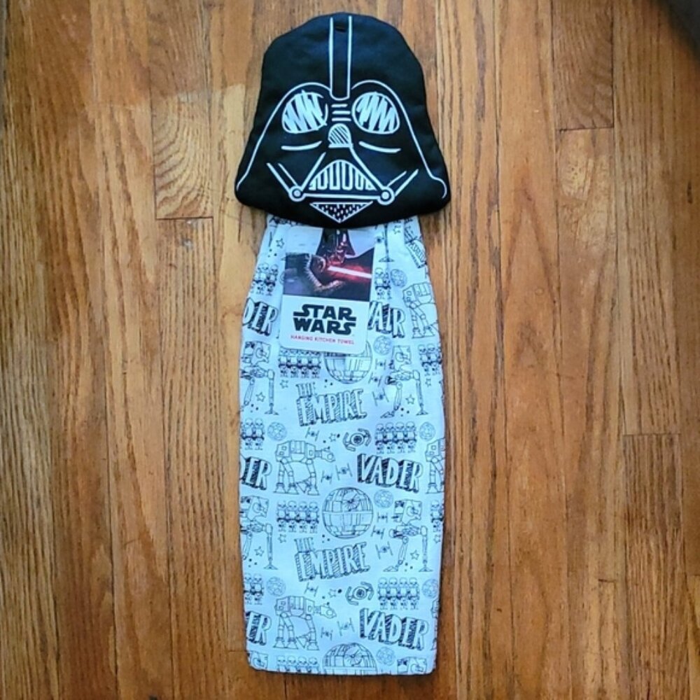 Darth Vader Hanging Kitchen Towel Star Wars The Dark Side DISNEY - NWT